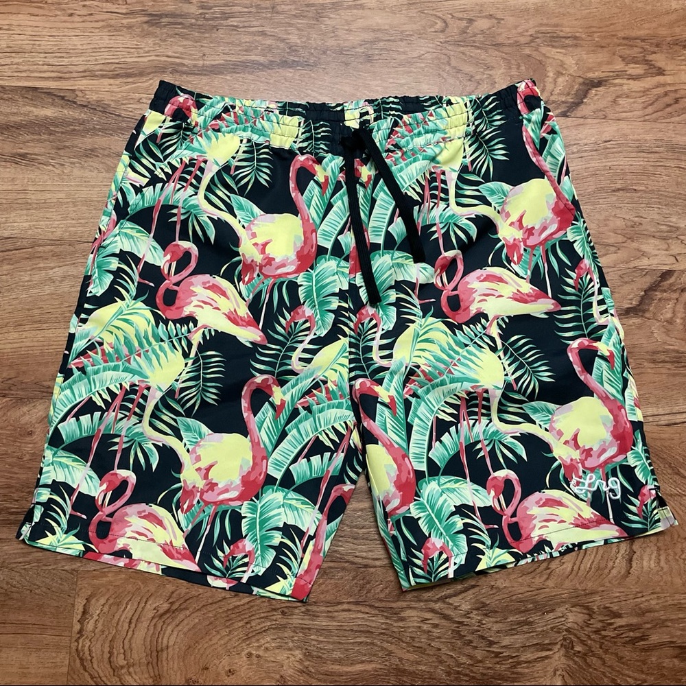 Lifted Research Group Flamingo Shorts Men’s Size Large Black LRG Clothing